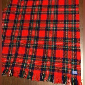 Pendleton Red and Green Tartan Wool Blanket